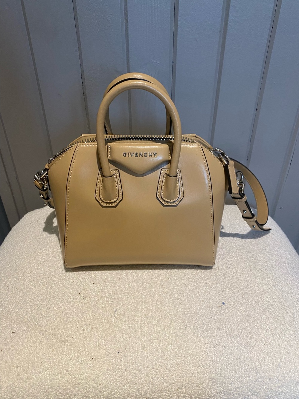 Givenchy Tan Mini Antigona Leather Satchel